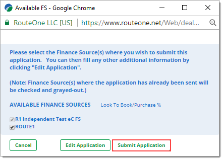 Box around ‘Submit Application’ button. 