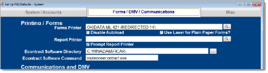 Adam Systems eContracting Integration Screen Shot