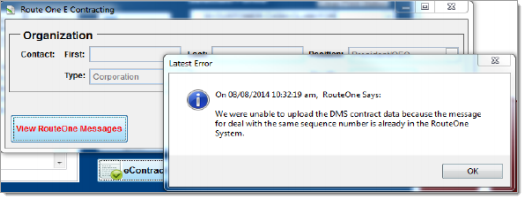 Adam Systems eContracting Integration Screen Shot