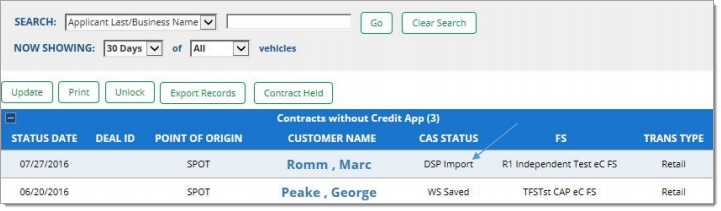 Adam Systems eContracting Integration Screen Shot