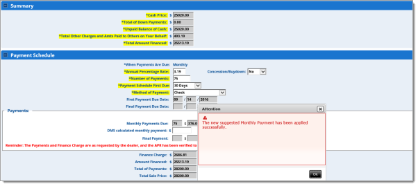 Adam Systems eContracting Integration Screen Shot