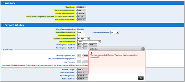 AutoMate eContracting Integration Screen Shot