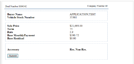AutoMate eContracting Integration Screen Shot