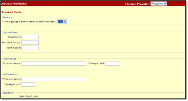 CDK eContracting Integration Screen Shot
