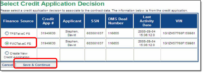 CDK eContracting Integration Screen Shot