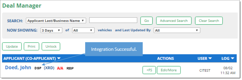 DMS.NET Integration Screen Shot