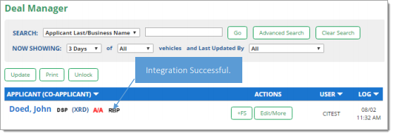 DPC Systems Integration Screen Shot