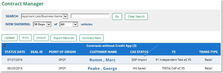 DPC eContracting Integration Screen Shot