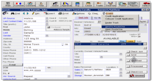 DealerBuilt Integration Screen Shot