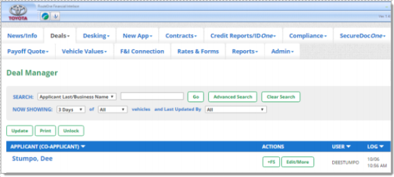 DealerBuilt Integration Screen Shot