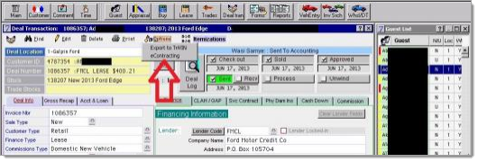 DealerBuilt eContracting Integration Screen Shot