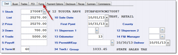 DealerTrack eContracting Integration Screen Shot