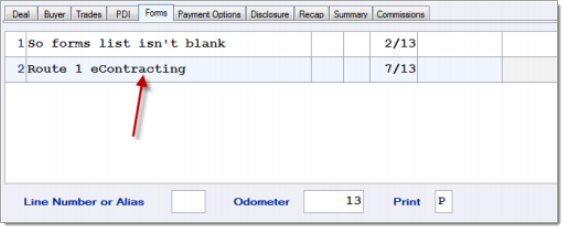 DealerTrack eContracting Integration Screen Shot