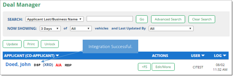 Driving Force Integration Screen Shot