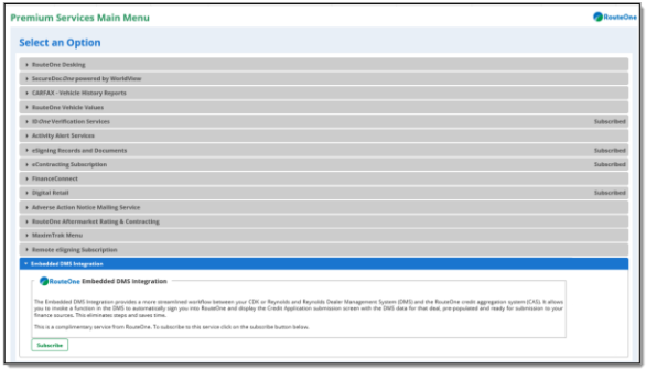ERA ignite Reynolds & Reynolds Integration Screen Shot