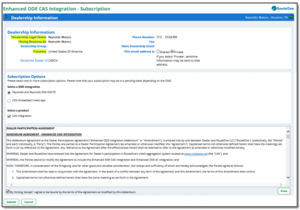 ERA Ignite Reynolds & Reynolds Integration Screen Shot