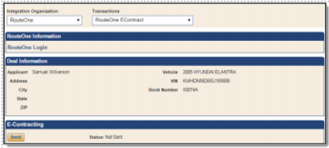 Flex F&I Integration Screen Shot