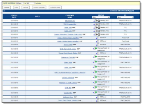 Flex F&I Integration Screen Shot