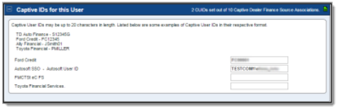 Flex F&I Integration Screen Shot