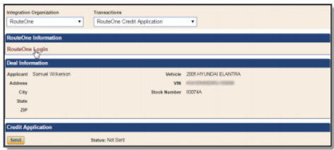 Flex F&I Integration Screen Shot