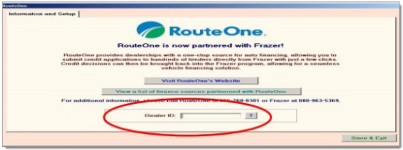 Frazer Integration Screen Shot