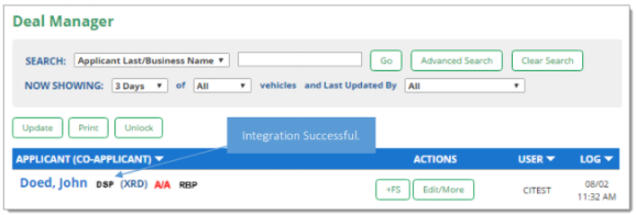 Genesys Integration Screen Shot