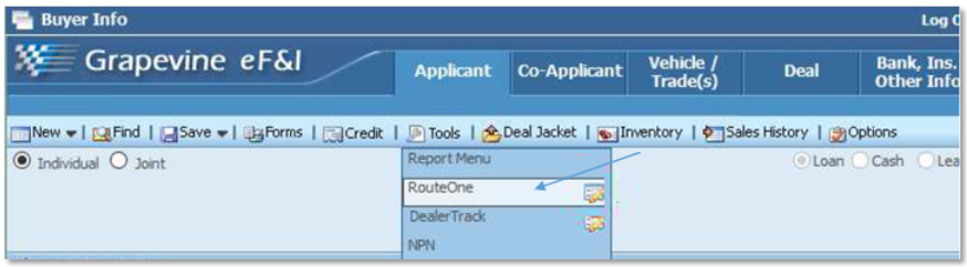 Grapevine Integration Screen Shot