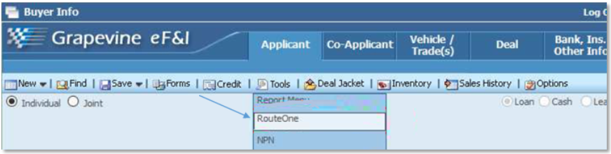 Grapevine Integration Screen Shot