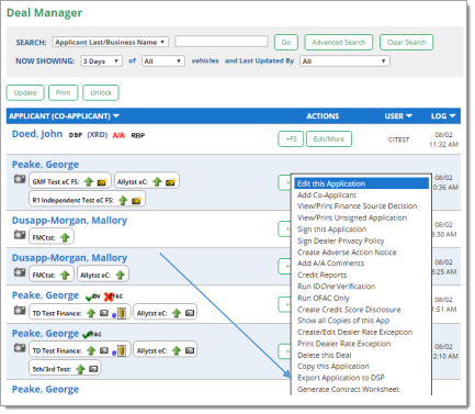 MenuVantage Integration Screen Shot