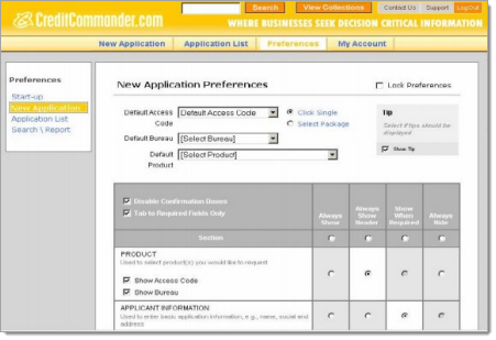 Microbilt Integration Screen Shot
