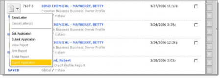 Microbilt Integration Screen Shot