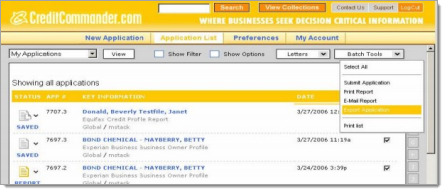 Microbilt Integration Screen Shot