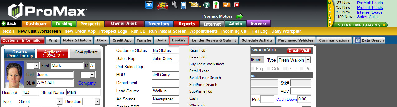 ProMax Integration Screen Shot