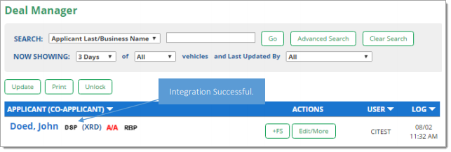 ProMax Integration Screen Shot