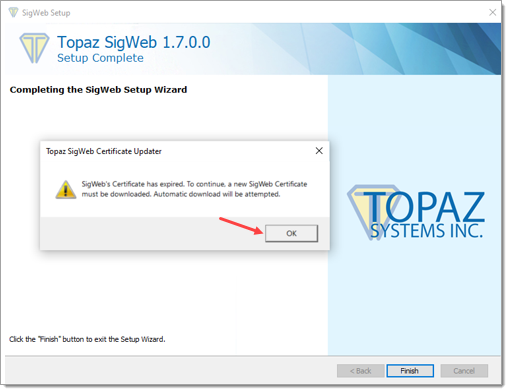 Click ‘Ok’ button in pop-up. Click ‘Ok’ button in pop-up.