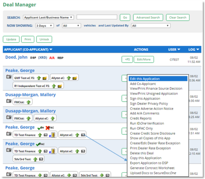 Reynolds & Reynolds ERA Integration Screen Shot
