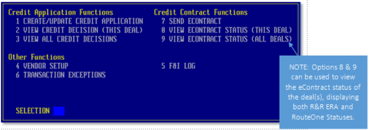 Reynolds & Reynolds ERA eContracting Integration Screen Shot
