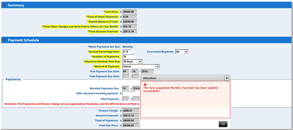 Reynolds & Reynolds IGNITE eContracting Integration Screen Shot
