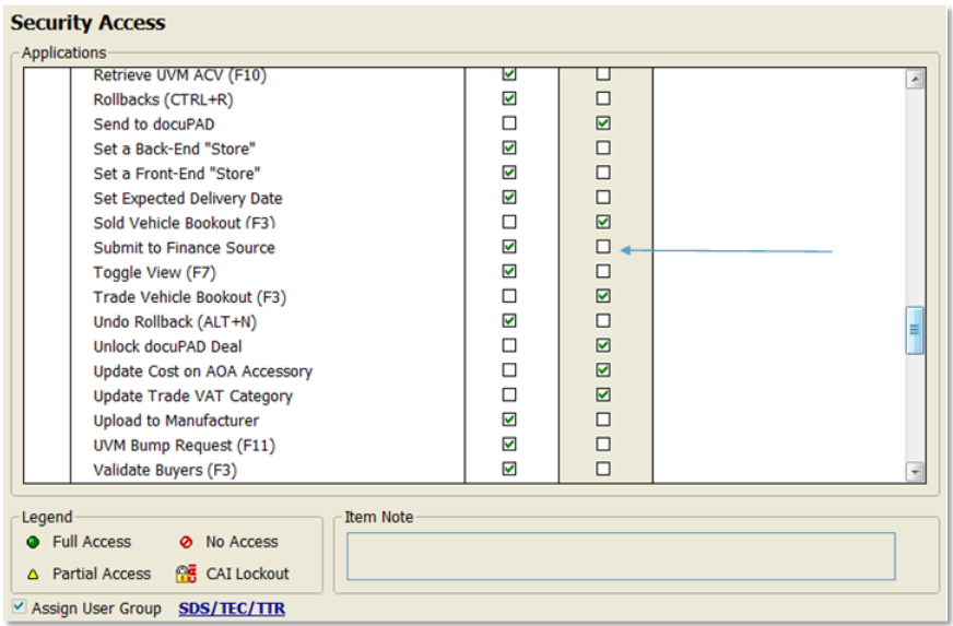 Reynolds & Reynolds POWER Integration Screen Shot