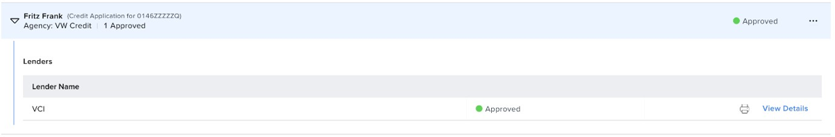 Tekion User Guide credit decisions received in Tekion