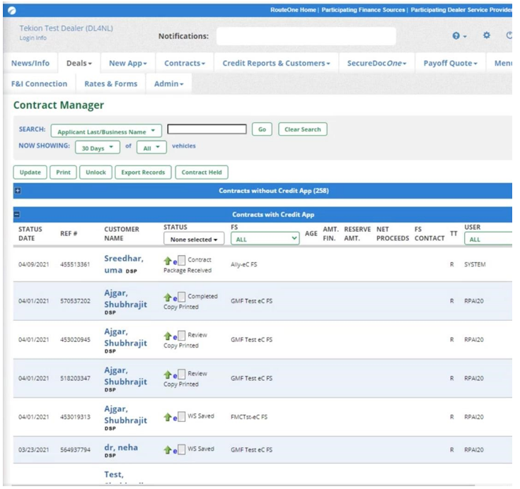 Distribution Successful status in Contract Manager