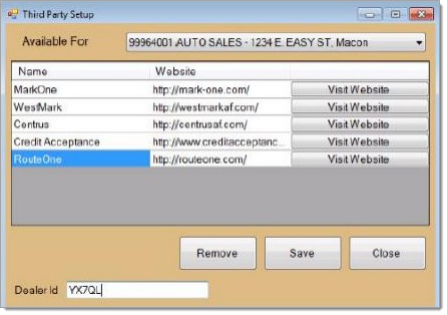 Wayne Reaves Integration Screen Shot