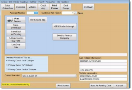 Wayne Reaves Integration Screen Shot