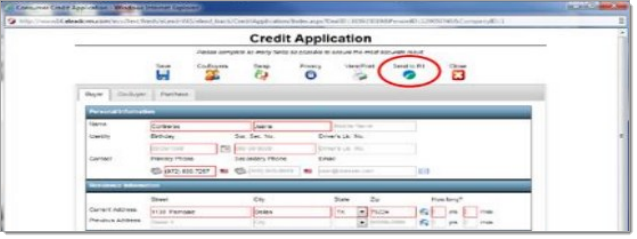 eLead Integration Screen Shot