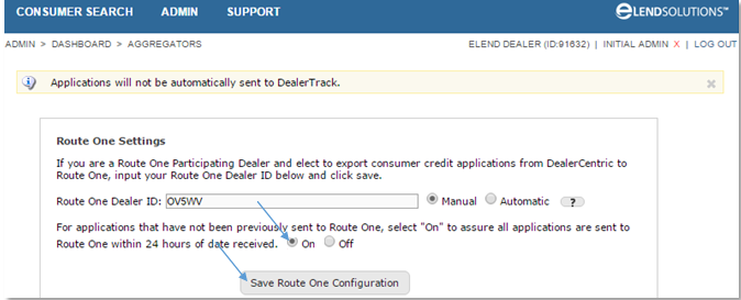 eLEND Integration Screen Shot