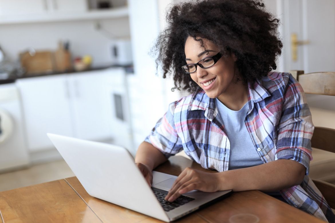 Woman at laptop